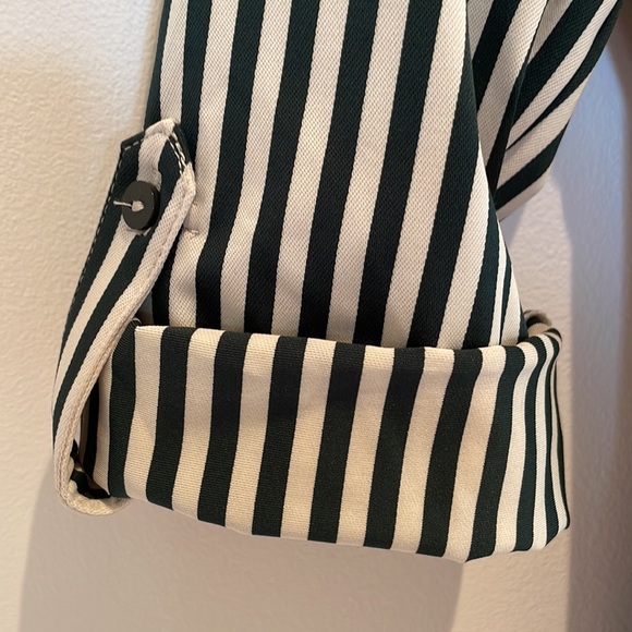 Suzy Shier Striped Belted Mini Dress. Collared V-Neck. Size M. 92% Polye… - Picture 3 of 6